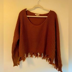 Dusty rose/mauve cropped sweater